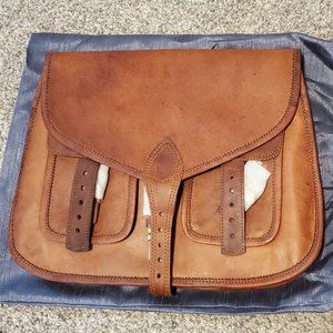 Genuine Leather Crossbody Satchel - NWT